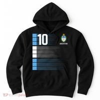 Argentina Jersey 10 Soccer World Hoodie thumb 0