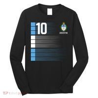 Argentina Jersey 10 Soccer World Long Sleeve Shirt thumb 0