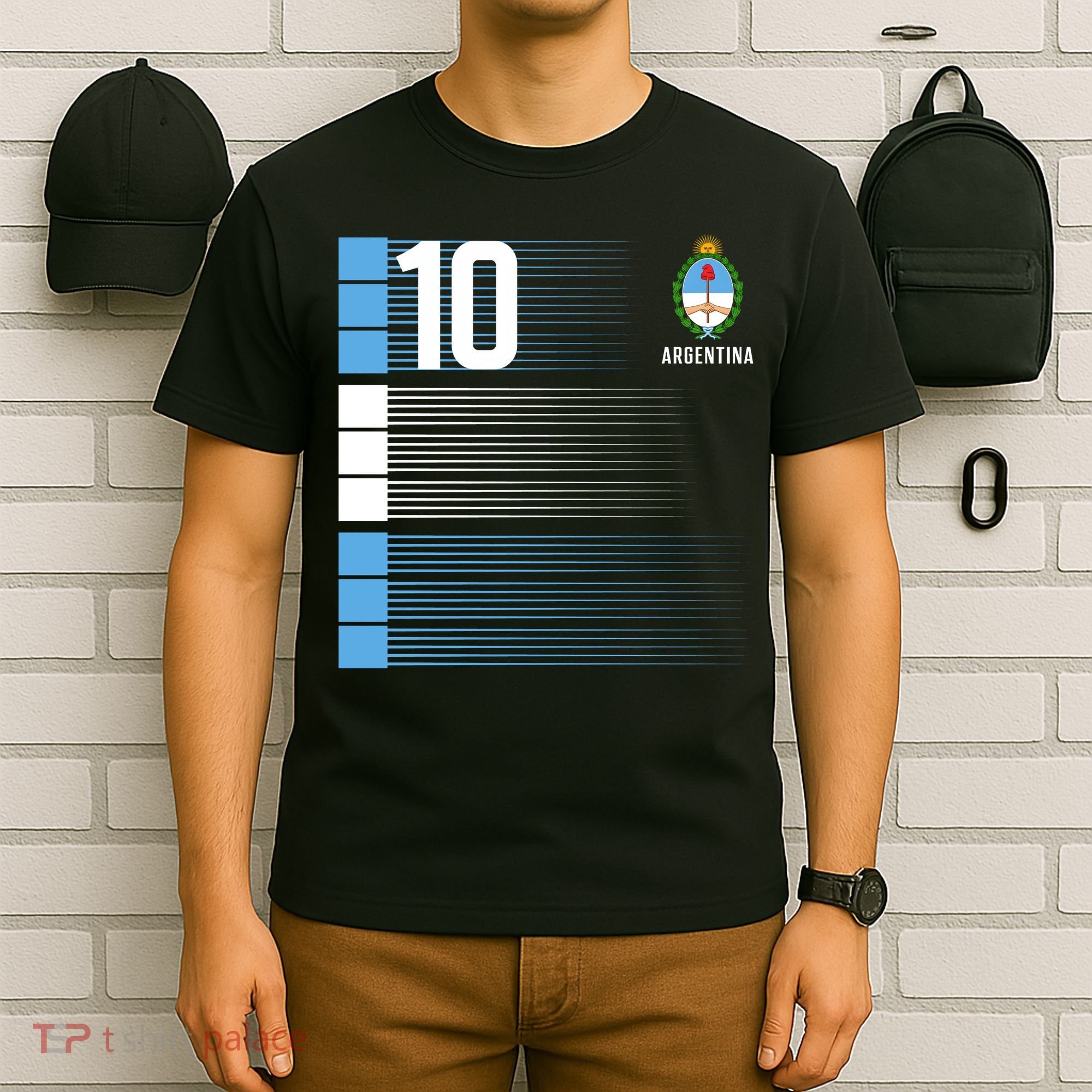Argentina Jersey 10 Soccer World T-Shirt