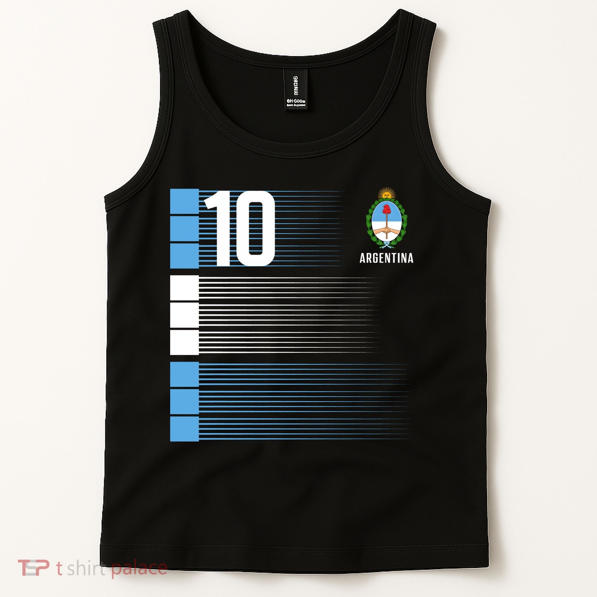 Argentina Jersey 10 Soccer World Tank Top