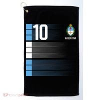 Argentina Jersey 10 Soccer World Golf Towel thumb 0