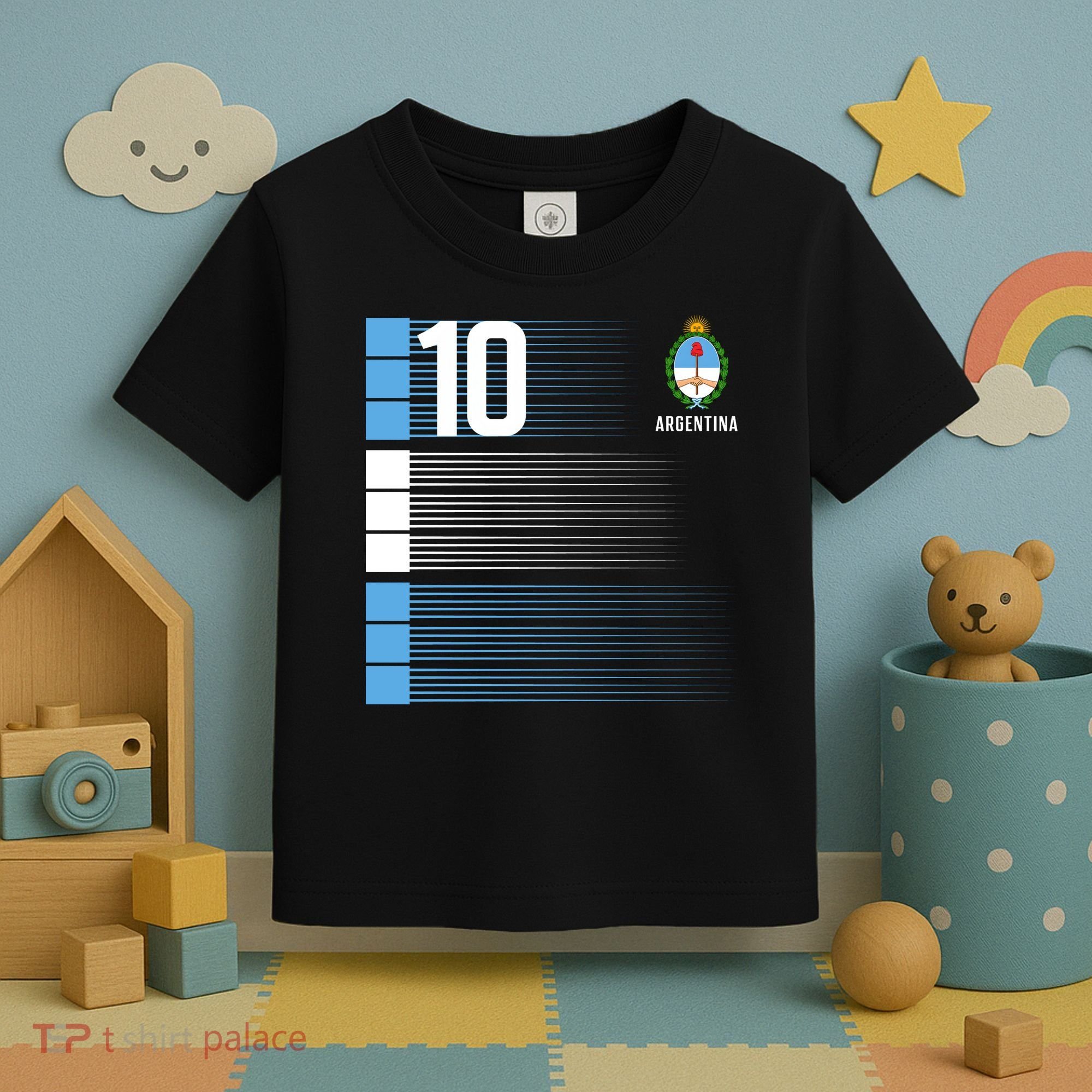 Argentina Jersey 10 Soccer World Toddler T-Shirt