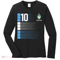 Argentina Jersey 10 Soccer World Women's Long Sleeve Shirt thumb 0