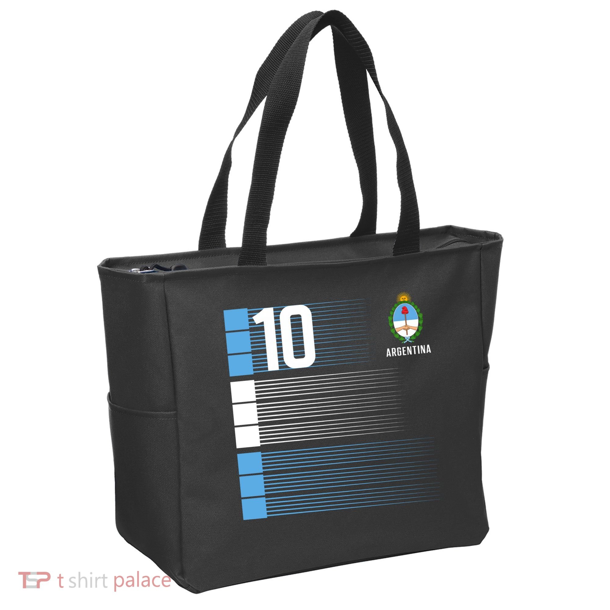 Argentina Jersey 10 Soccer World Tote Bag