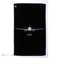 Airline Jet 737 Aircraft Passenger Aircraft Golf Towel thumb 0