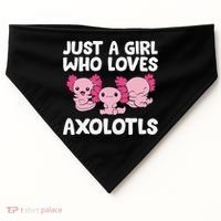 Axolotl  Just a  Who Loves Axolotls  USA-Made Doggie Bandana thumb 0