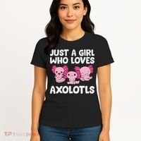 Axolotl  Just a  Who Loves Axolotls  Women's T-Shirt thumb 4