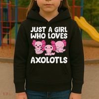 Axolotl  Just a  Who Loves Axolotls  Kids Hoodie thumb 3