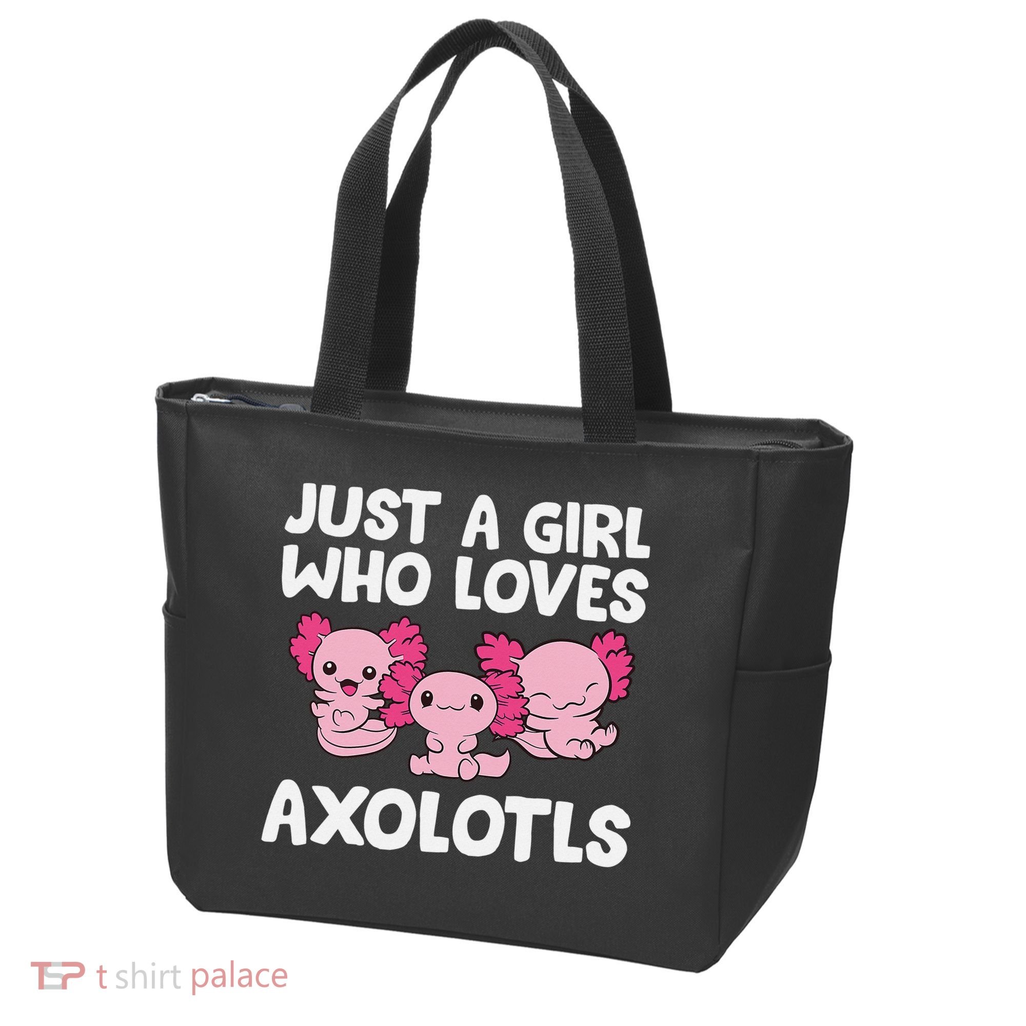 Axolotl  Just a  Who Loves Axolotls  Tote Bag