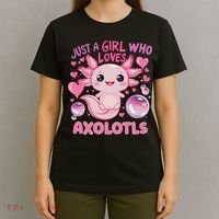 Axolotl Just A Girl Who Loves Axolotls T-Shirt thumb 4