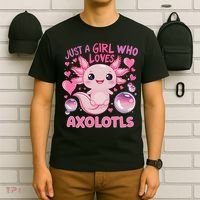 Axolotl Just A Girl Who Loves Axolotls T-Shirt thumb 6