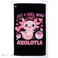 Axolotl Just A Girl Who Loves Axolotls Golf Towel thumb 0