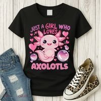 Axolotl Just A Girl Who Loves Axolotls Women's T-Shirt thumb 3