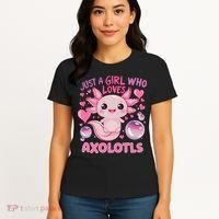 Axolotl Just A Girl Who Loves Axolotls Women's T-Shirt thumb 4
