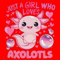 Axolotl Just A Girl Who Loves Axolotls Santa Hat thumb 1