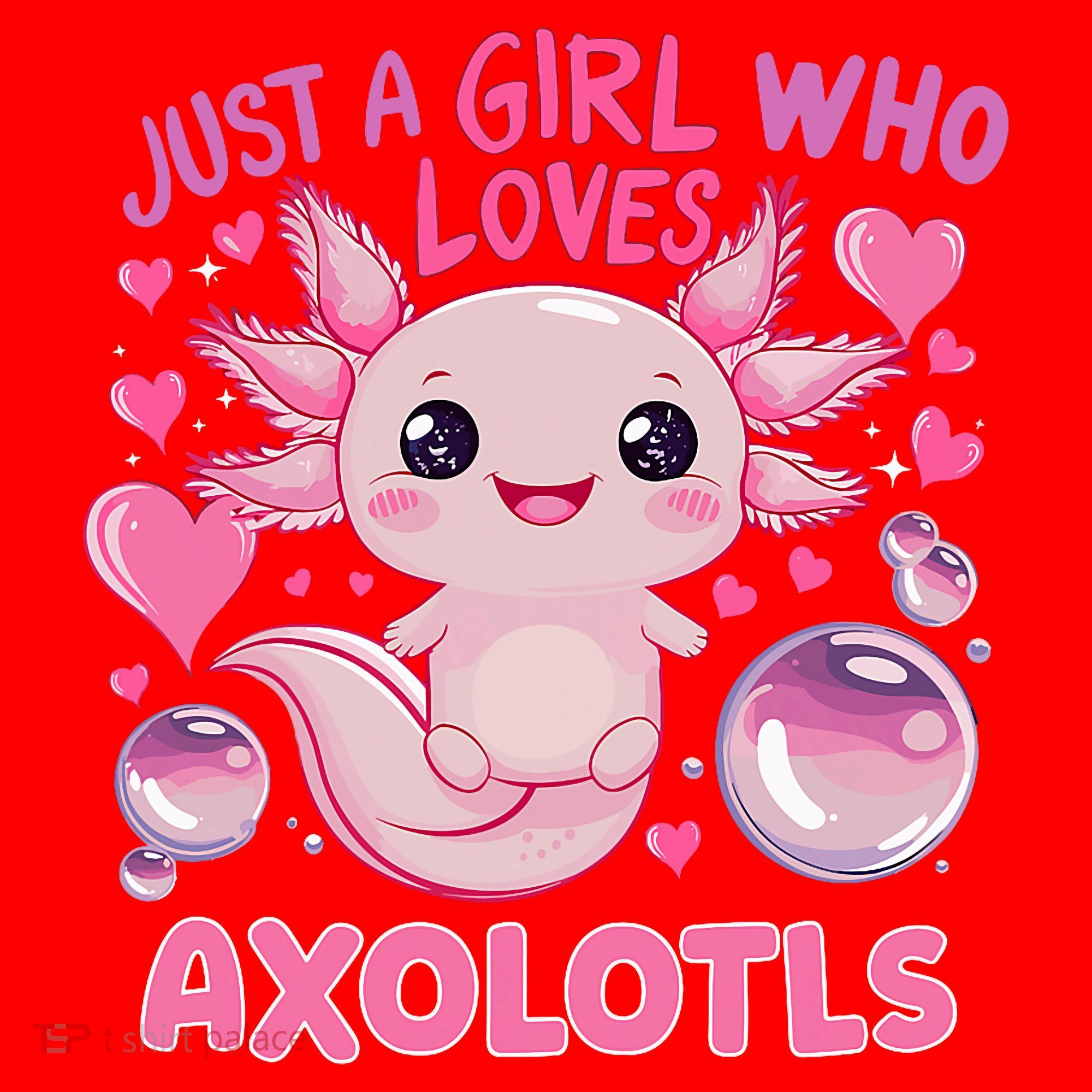 Axolotl Just A Girl Who Loves Axolotls Santa Hat