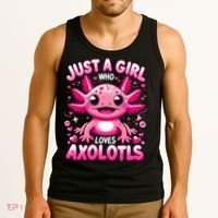 Axolotl Just A Girl Who Loves Axolotls  Tank Top thumb 3