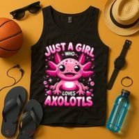 Axolotl Just A Girl Who Loves Axolotls  Tank Top thumb 4