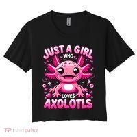 Axolotl Just A Girl Who Loves Axolotls  Women's Crop Top Tee thumb 0