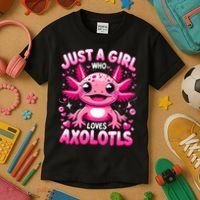 Axolotl Just A Girl Who Loves Axolotls  Kids T-Shirt thumb 3