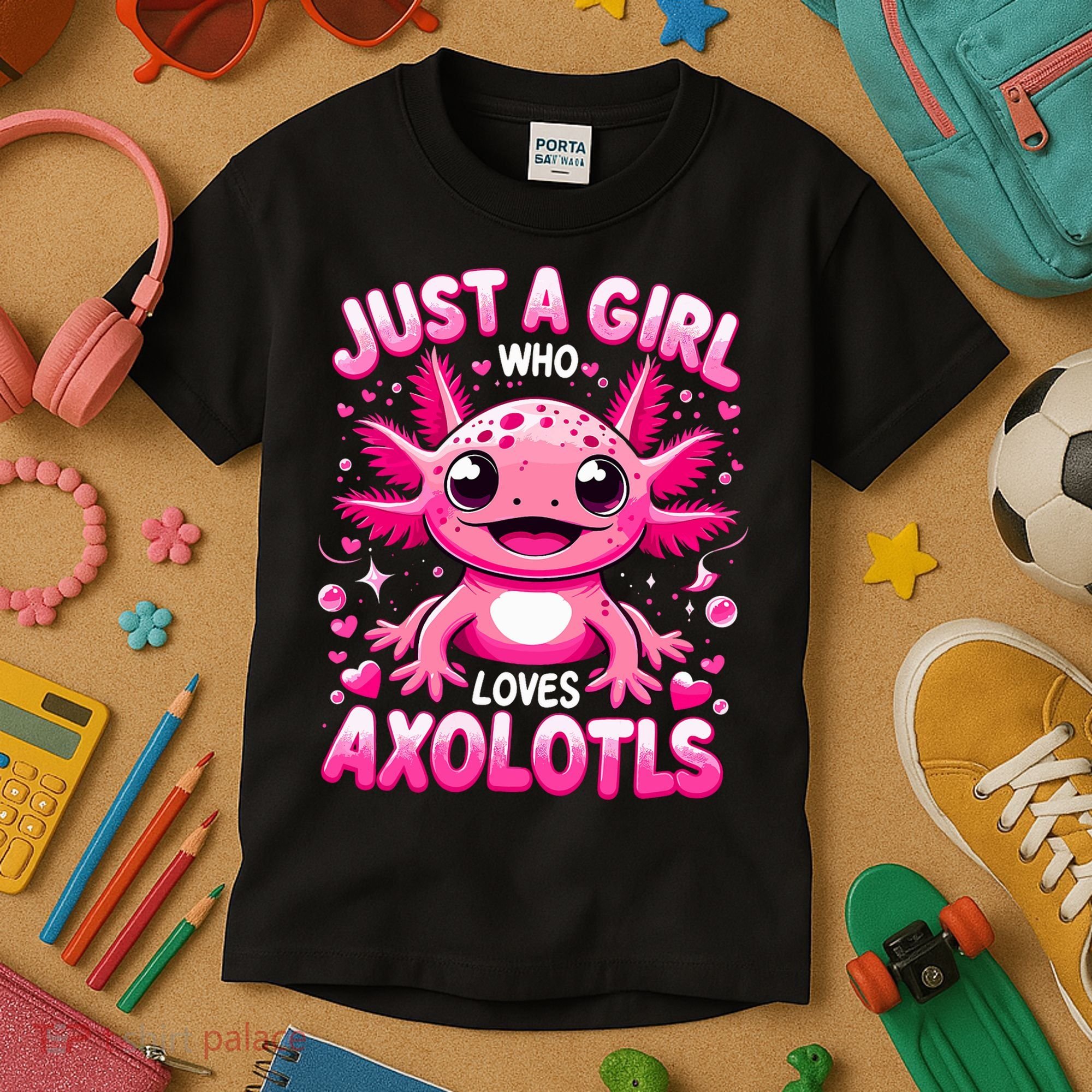 Axolotl Just A Girl Who Loves Axolotls  Kids T-Shirt