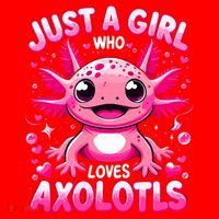 Axolotl Just A Girl Who Loves Axolotls  Santa Hat thumb 1