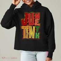 Abstract Juneteenth African Pattern Ladies Heavyweight Boxy Pullover Hoodie thumb 0