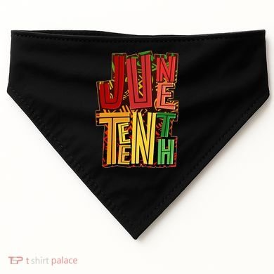 Abstract Juneteenth African Pattern USA-Made Doggie Bandana