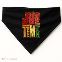 Abstract Juneteenth African Pattern USA-Made Doggie Bandana thumb 0