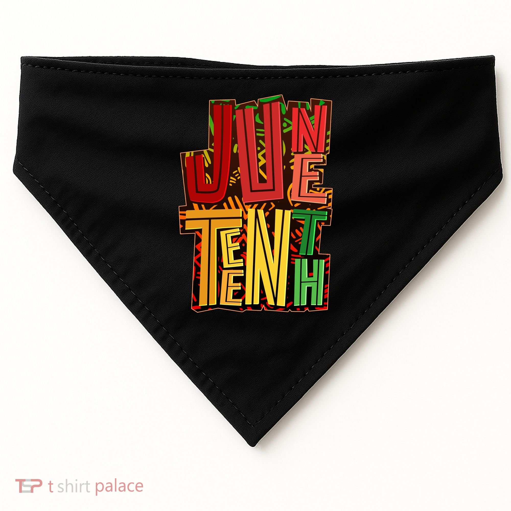 Abstract Juneteenth African Pattern USA-Made Doggie Bandana