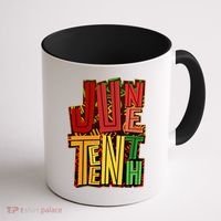 Abstract Juneteenth African Pattern Coffee Mug thumb 1
