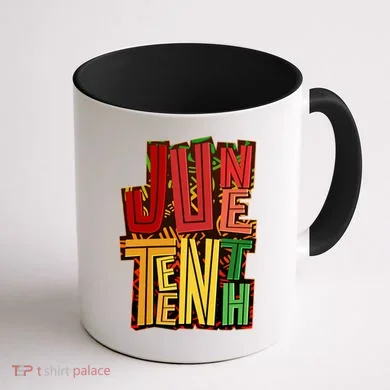 Abstract Juneteenth African Pattern Coffee Mug back