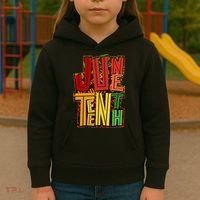 Abstract Juneteenth African Pattern Kids Hoodie thumb 3