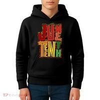 Abstract Juneteenth African Pattern Kids Hoodie thumb 4