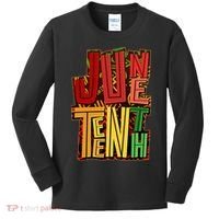 Abstract Juneteenth African Pattern Kids Long Sleeve Shirt thumb 0