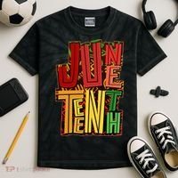 Abstract Juneteenth African Pattern Kids Tie-Dye T-Shirt thumb 2