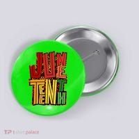 Abstract Juneteenth African Pattern Button thumb 0