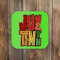 Abstract Juneteenth African Pattern Coaster thumb 0