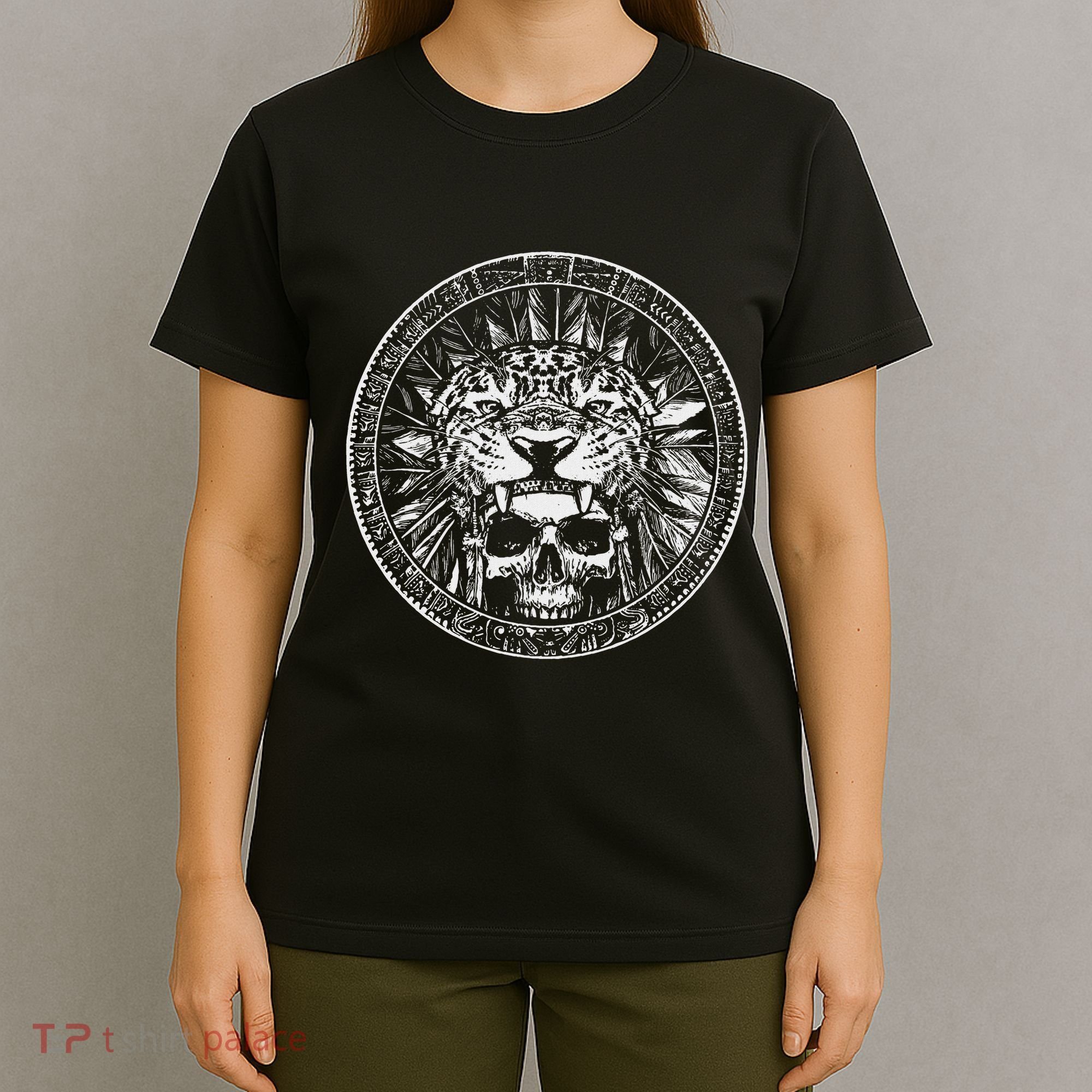 Aztec Jaguar Ancient Warrior Native Mexican Mythology T-Shirt