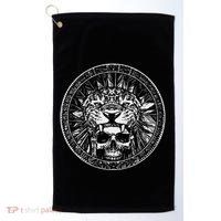 Aztec Jaguar Ancient Warrior Native Mexican Mythology Golf Towel thumb 0