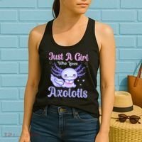 Axolotl Just a Girl Who Loves Axolotls Women's Tank Top thumb 2