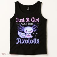Axolotl Just a Girl Who Loves Axolotls Tank Top thumb 2