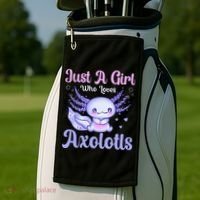 Axolotl Just a Girl Who Loves Axolotls Golf Towel thumb 2