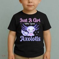 Axolotl Just a Girl Who Loves Axolotls Toddler T-Shirt thumb 2