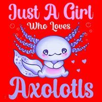 Axolotl Just a Girl Who Loves Axolotls Santa Hat thumb 1