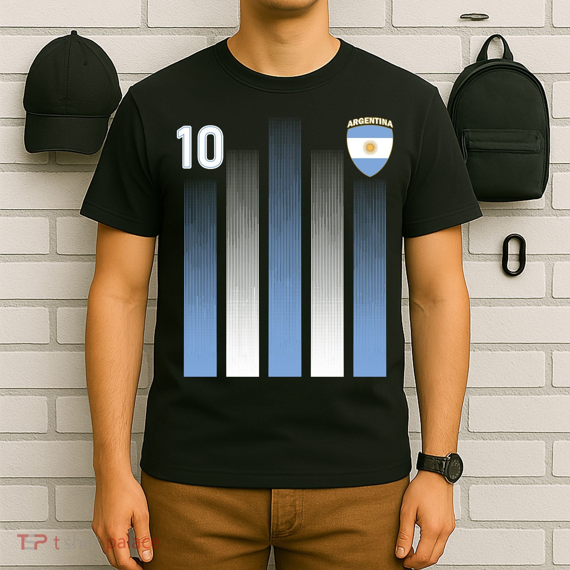 Argentinian Jersey Argentina Soccer Jersey 10 Football Fan T-Shirt
