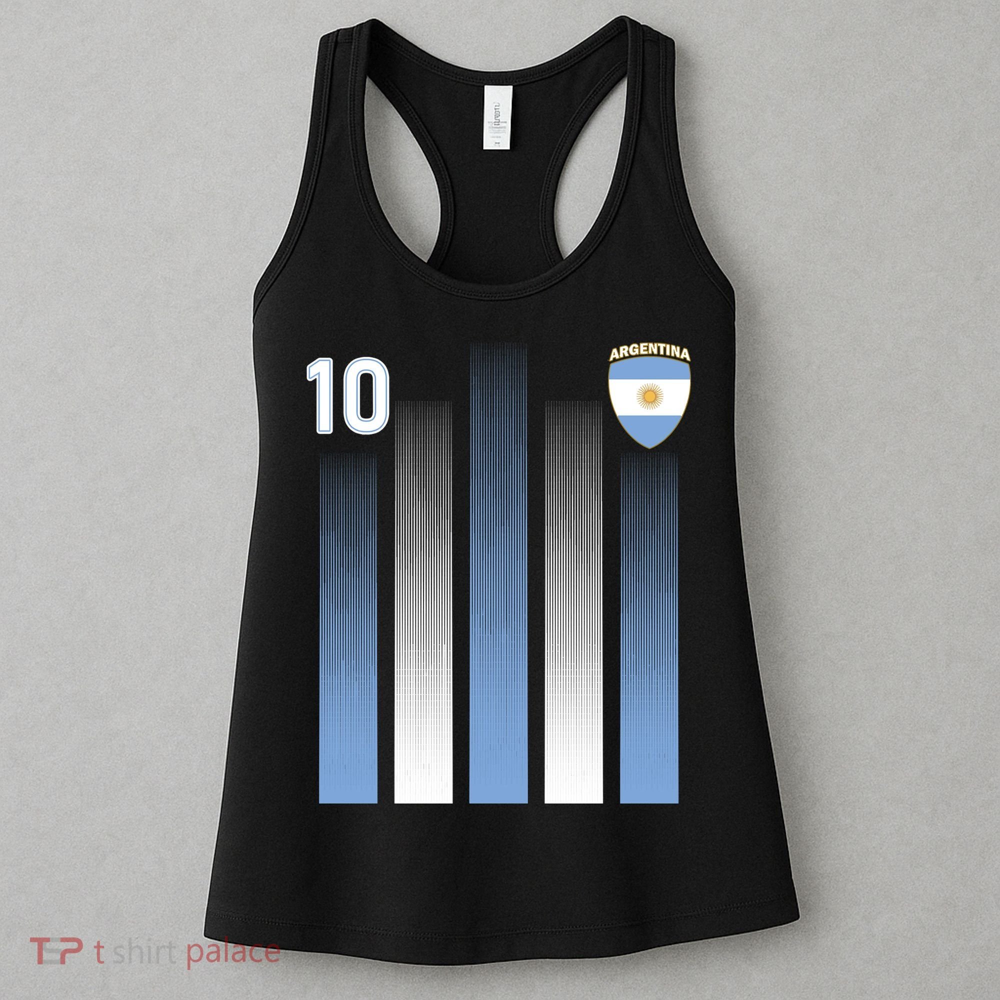 Argentinian Jersey Argentina Soccer Jersey 10 Football Fan Women's Tank Top