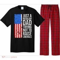 Antiliberal Just A Regular Dad Trying Not To Raise Liberals Pajama Set thumb 0