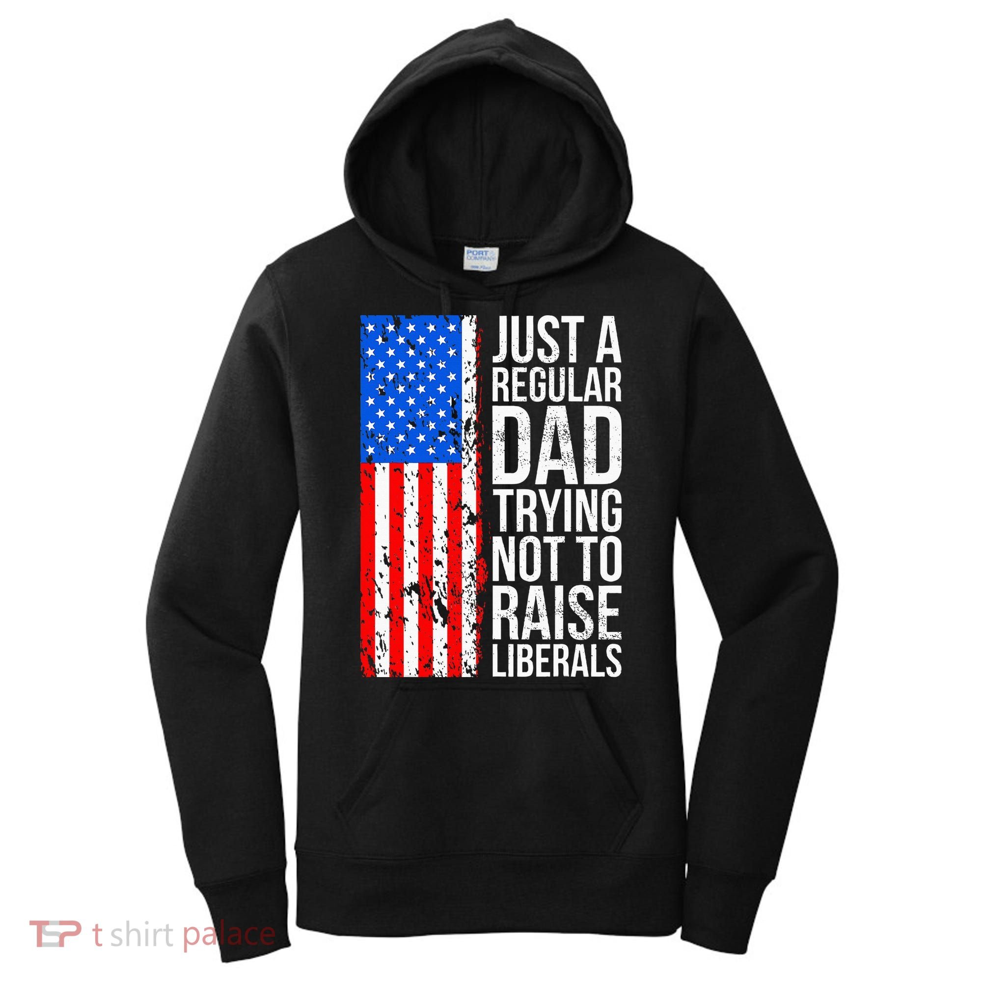 Antiliberal Just A Regular Dad Trying Not To Raise Liberals Women's Hoodie