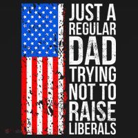 Antiliberal Just A Regular Dad Trying Not To Raise Liberals Women's Hoodie thumb 2